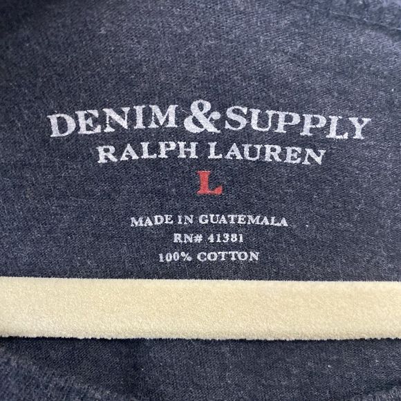 Denim & Supply Ralph Lauren Shirt Womens Size Large Graphic Raglan Western - Picture 6 of 7